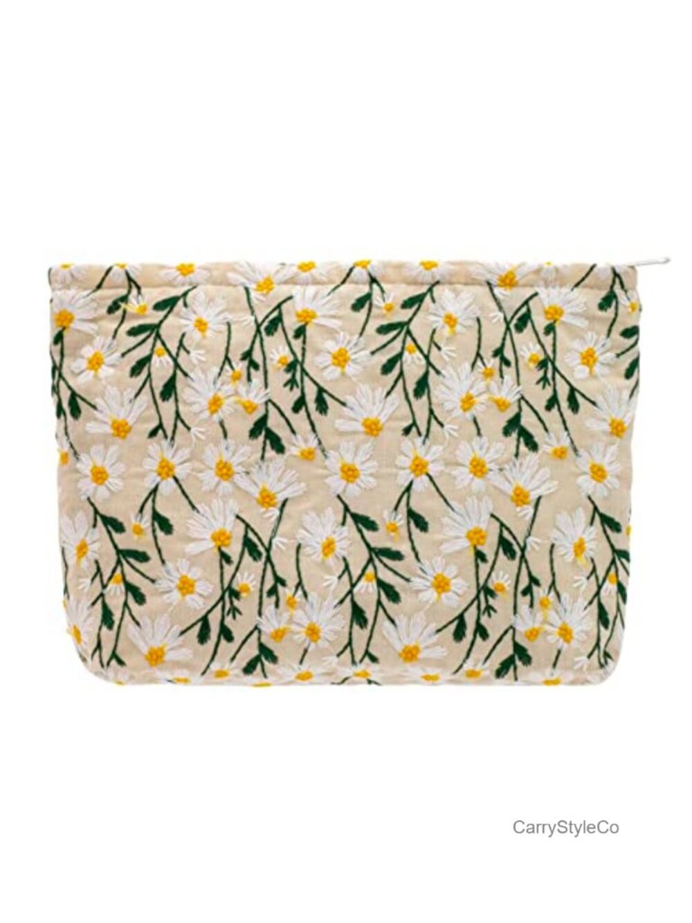 Canvas Cosmetic Bag Large Makeup Pouch Zipper Travel Organizer Women